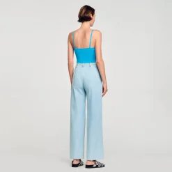 Mulheres Sandro Paris Bustier Com Conchas De Strass