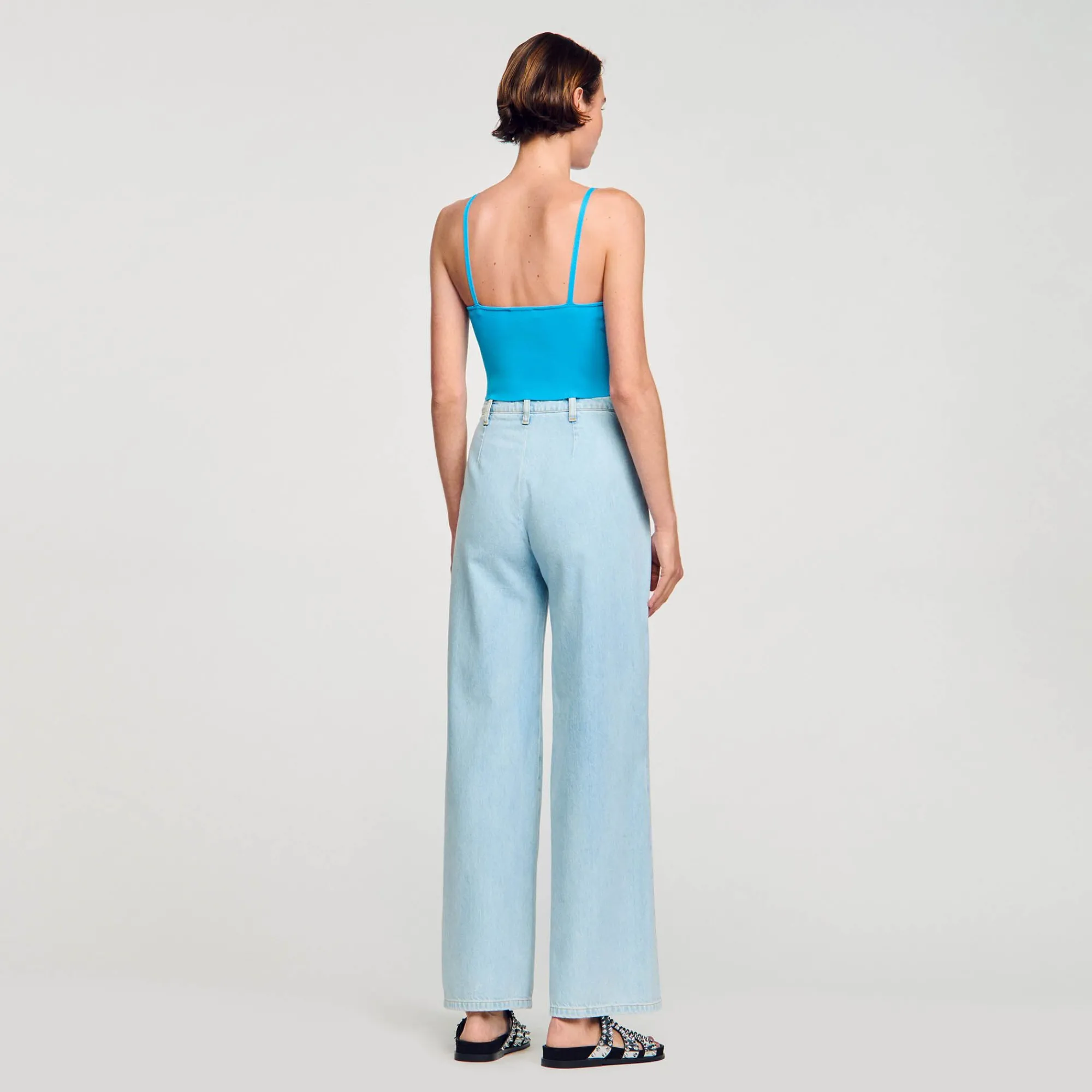 Mulheres Sandro Paris Bustier Com Conchas De Strass