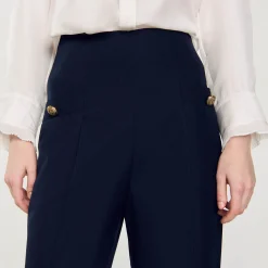 Mulheres Sandro Paris Calças De Corte Largo