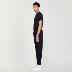 Homem Sandro Paris Calças De Jogging Em Malha