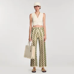 Mulheres Sandro Paris Calças De Malha