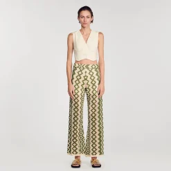 Mulheres Sandro Paris Calças De Malha