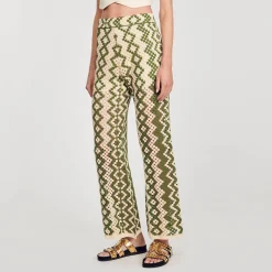 Mulheres Sandro Paris Calças De Malha