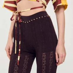 Mulheres Sandro Paris Calças De Malha