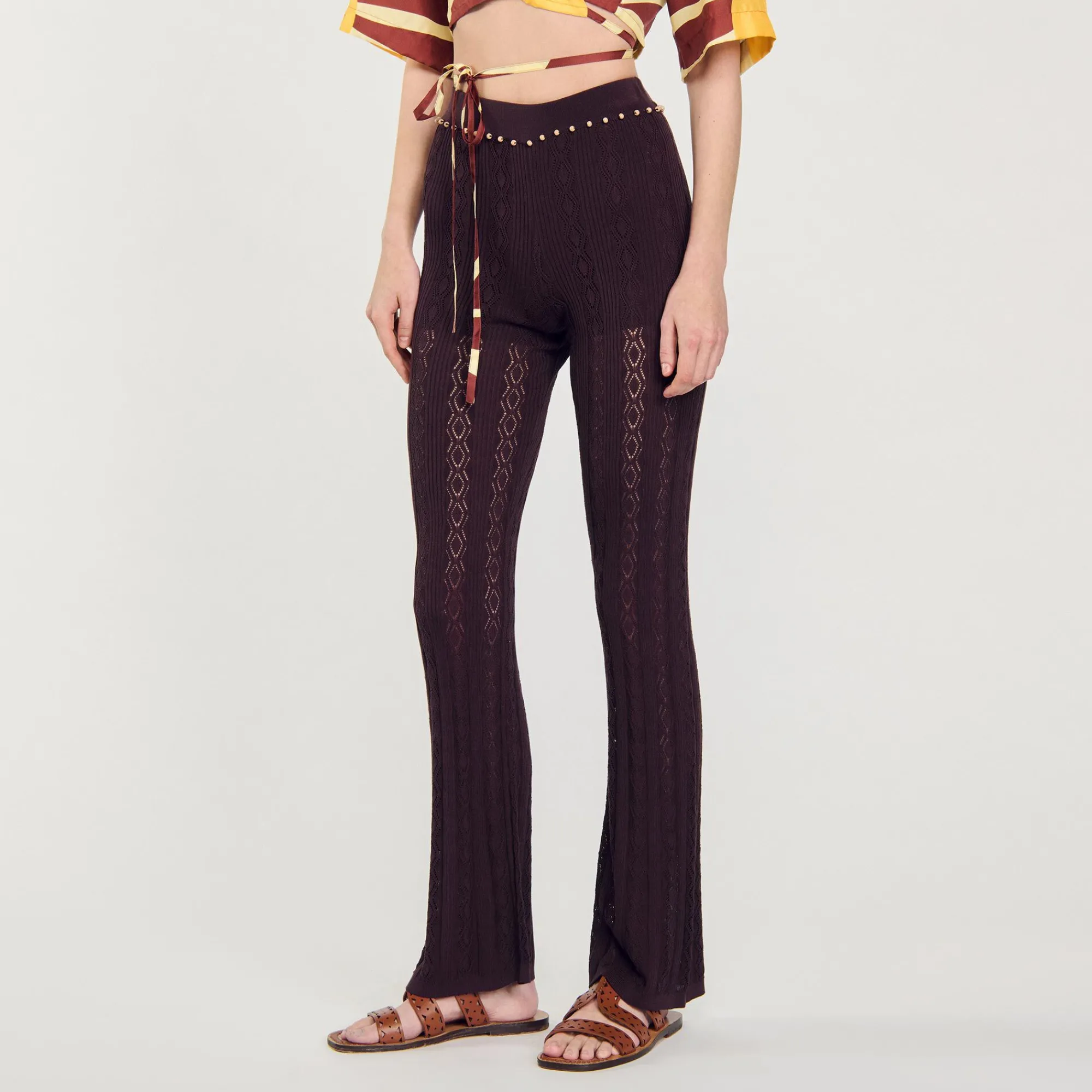 Mulheres Sandro Paris Calças De Malha