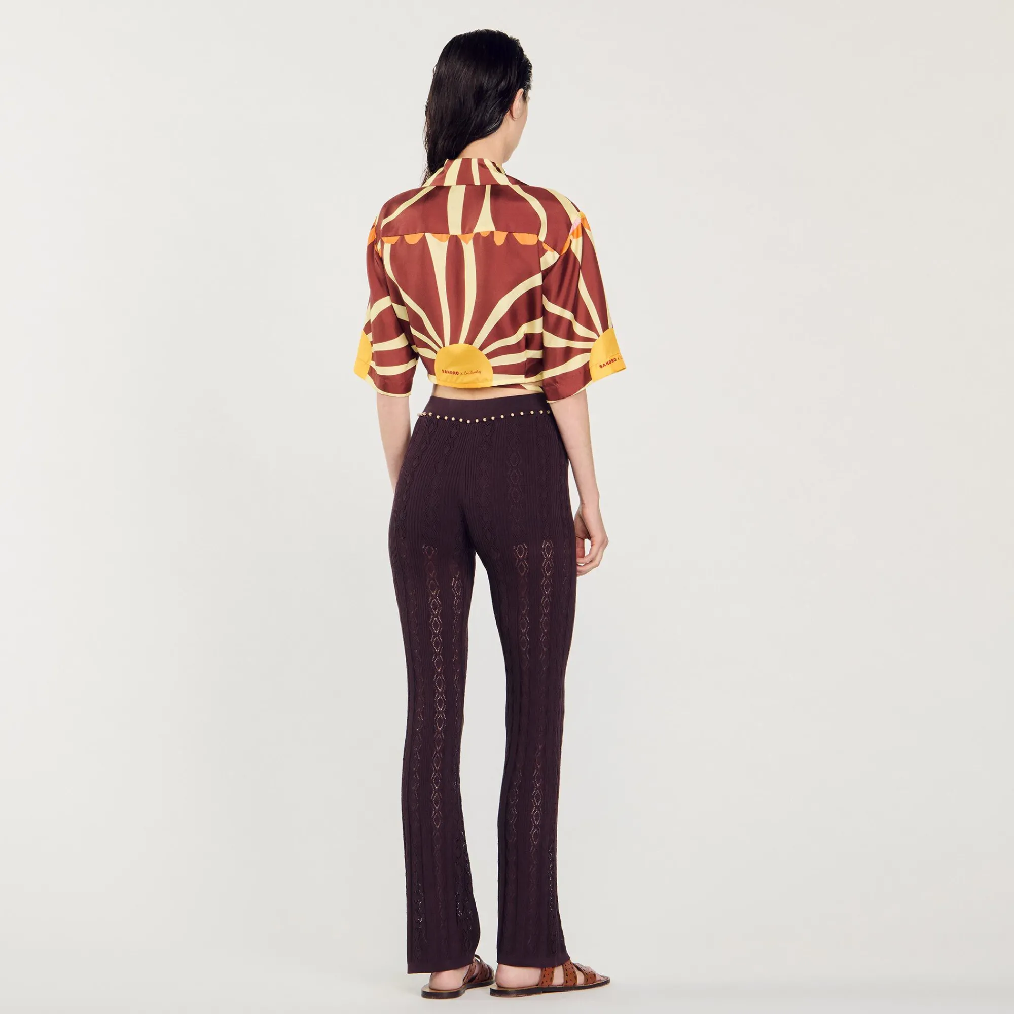 Mulheres Sandro Paris Calças De Malha