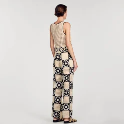 Mulheres Sandro Paris Calças De Malha De Croche