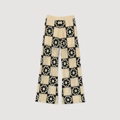 Mulheres Sandro Paris Calças De Malha De Croche