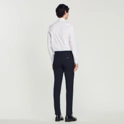 Homem Sandro Paris Calças De Terno De La