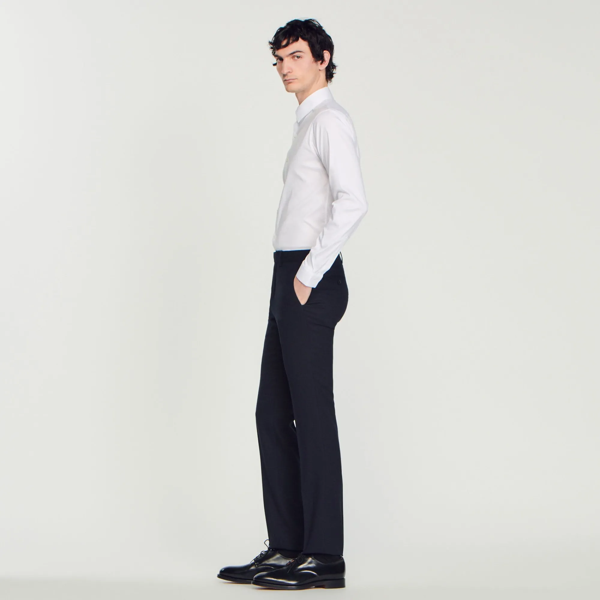 Homem Sandro Paris Calças De Terno De La