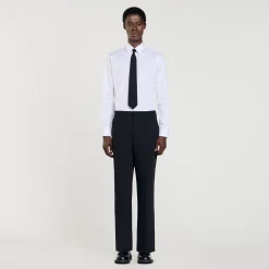 Homem Sandro Paris Calças De Terno De La