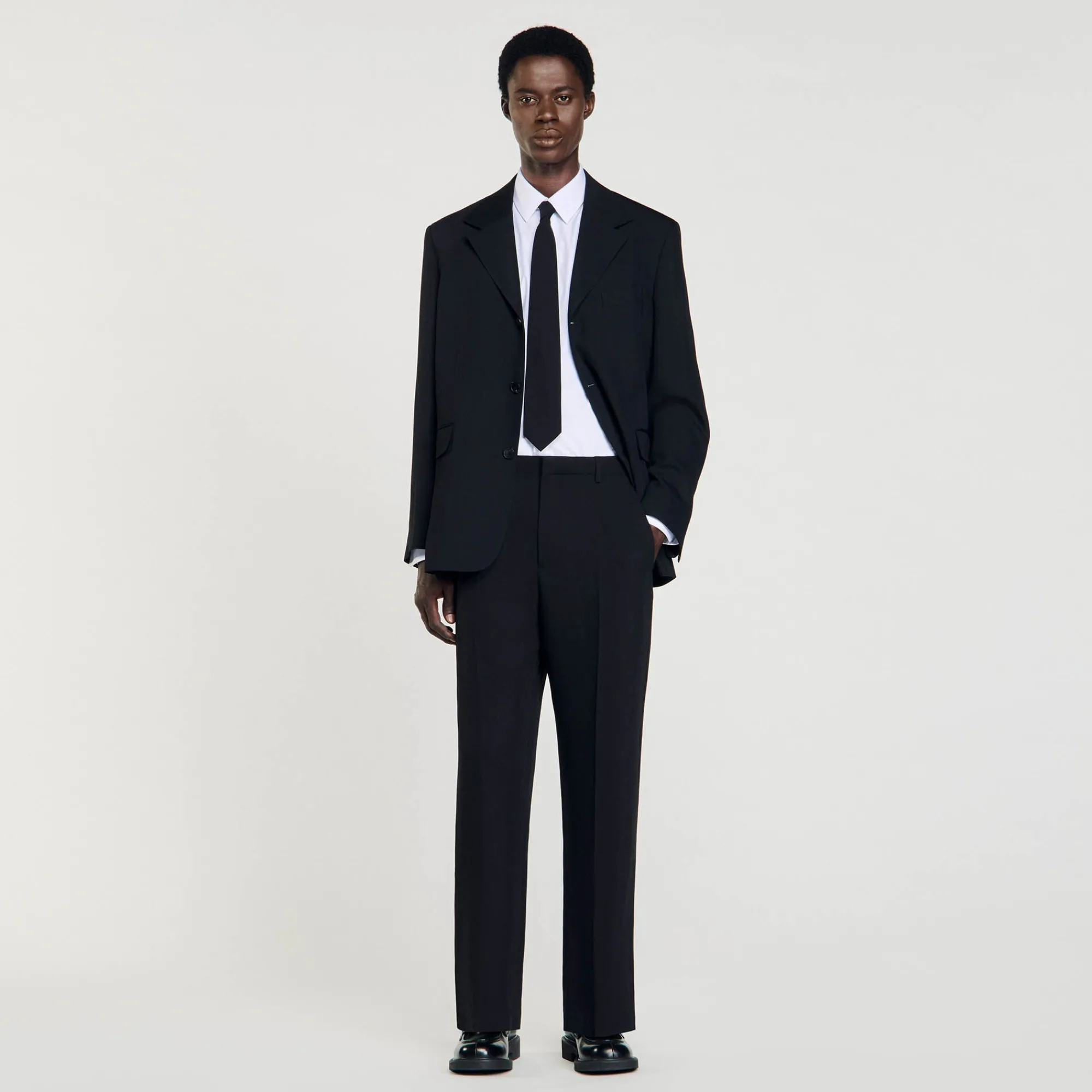 Homem Sandro Paris Calças De Terno De La