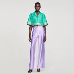 Mulheres Sandro Paris Calças Fluidas