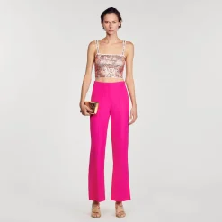 Mulheres Sandro Paris Calças Folgadas