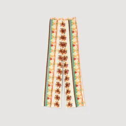 Mulheres Sandro Paris Calças Largas Estampadas