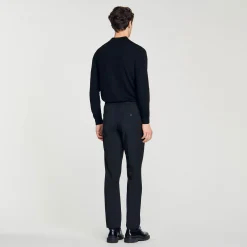 Homem Sandro Paris Calças Retas Elasticas