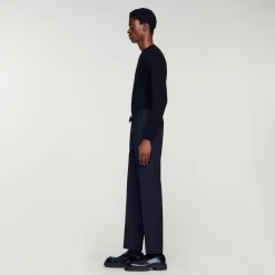 Homem Sandro Paris Calças Retas Elasticas