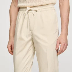 Homem Sandro Paris Calças Retas Elasticas