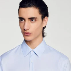 Homem Sandro Paris Camisa Classica De Algodao