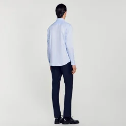 Homem Sandro Paris Camisa Classica De Algodao