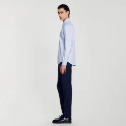 Homem Sandro Paris Camisa Classica De Algodao