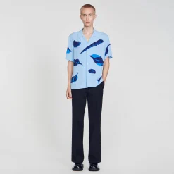 Homem Sandro Paris Camisa Com Estampa De Moluscos