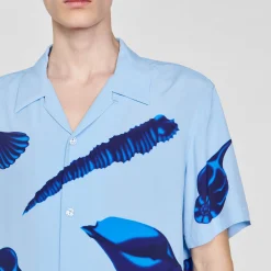 Homem Sandro Paris Camisa Com Estampa De Moluscos