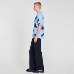 Homem Sandro Paris Camisa Com Estampa De Moluscos