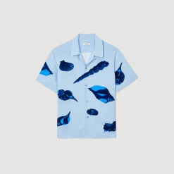 Homem Sandro Paris Camisa Com Estampa De Moluscos