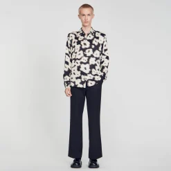 Homem Sandro Paris Camisa Com Estampa Floral