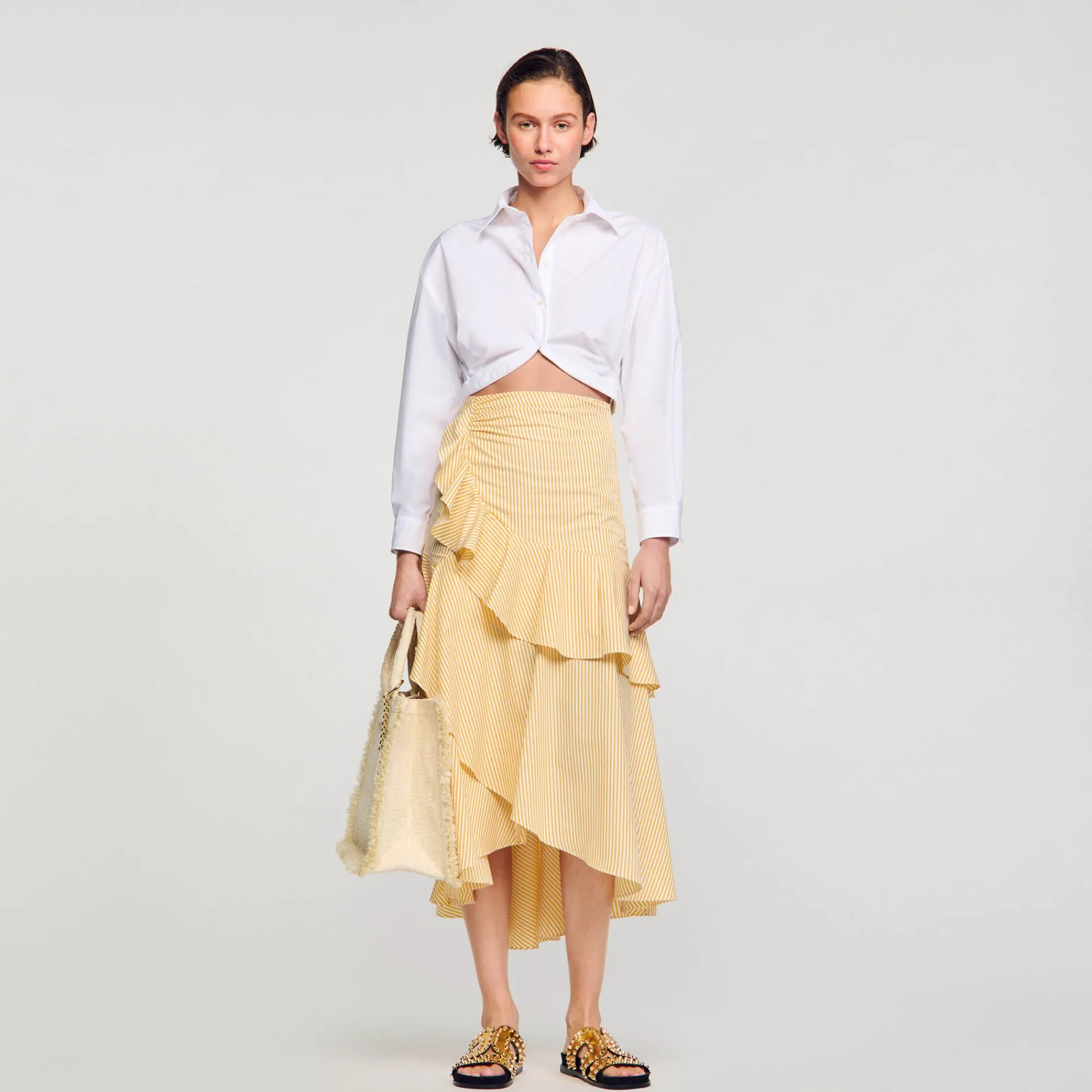 Mulheres Sandro Paris Camisa Cortada Torcida