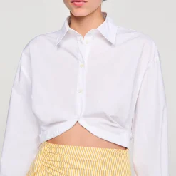 Mulheres Sandro Paris Camisa Cortada Torcida