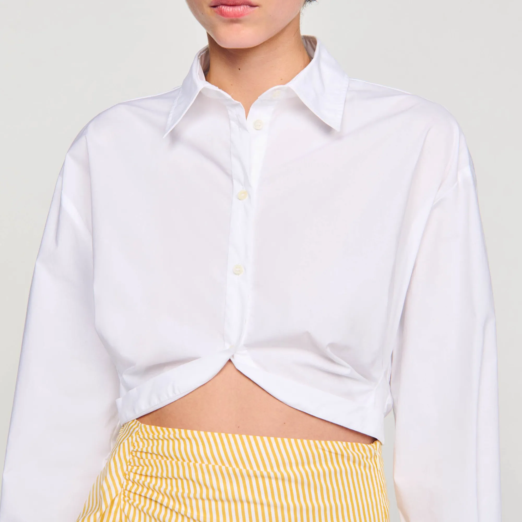 Mulheres Sandro Paris Camisa Cortada Torcida