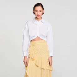 Mulheres Sandro Paris Camisa Cortada Torcida