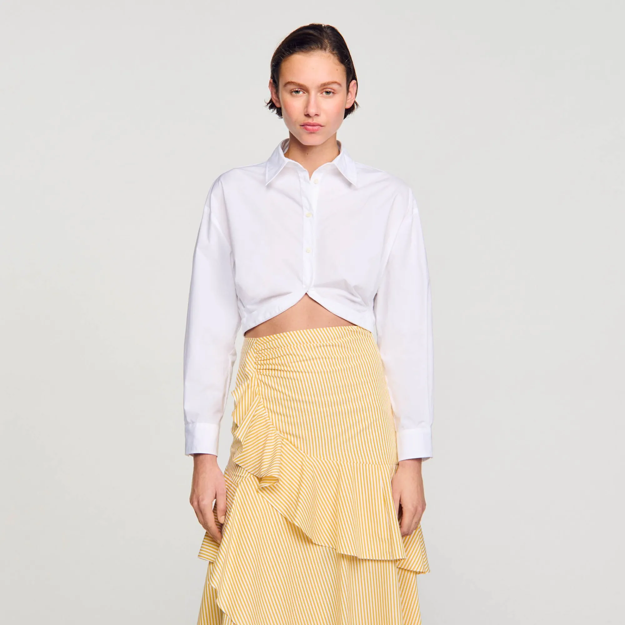 Mulheres Sandro Paris Camisa Cortada Torcida