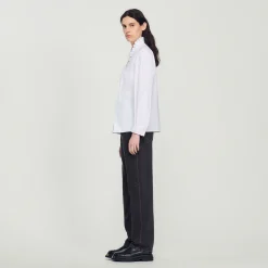 Mulheres Sandro Paris Camisa De Algodao Organico