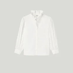 Mulheres Sandro Paris Camisa De Algodao Organico