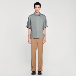 Homem Sandro Paris Camisa De Botao