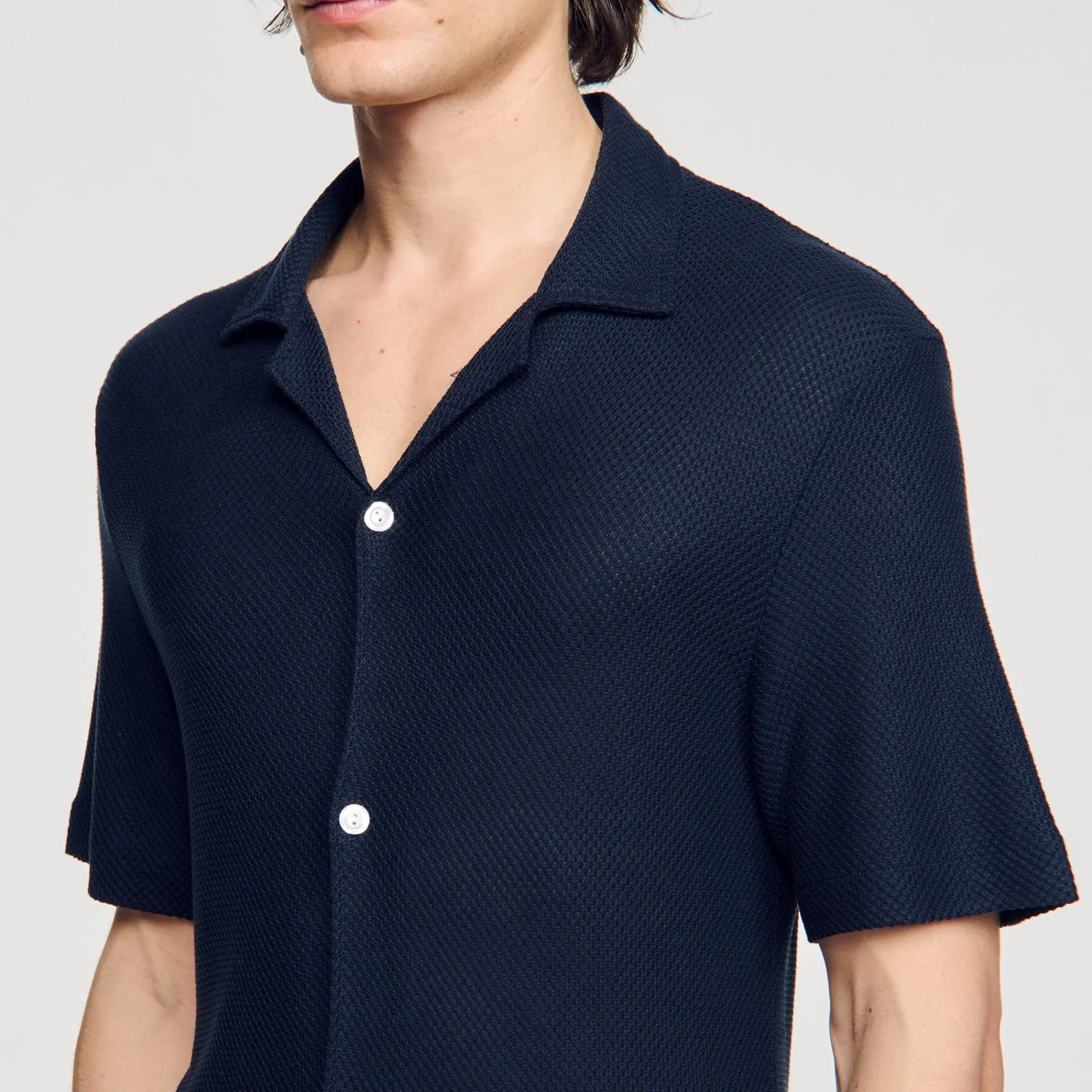 Homem Sandro Paris Camisa De Gola Italiana