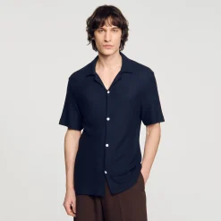 Homem Sandro Paris Camisa De Gola Italiana