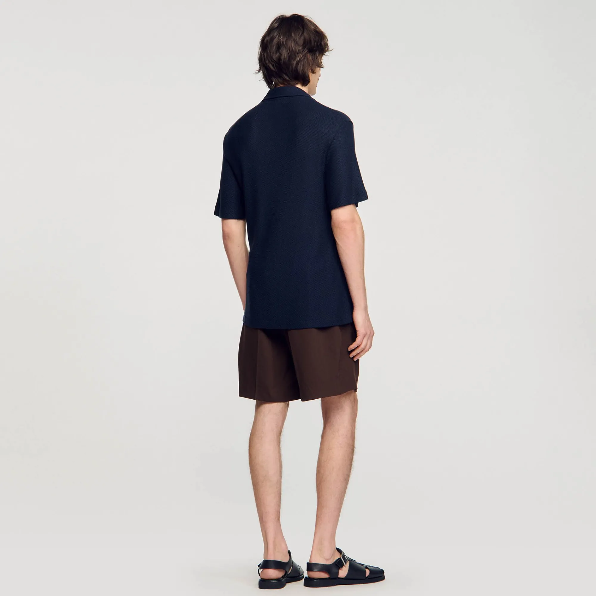 Homem Sandro Paris Camisa De Gola Italiana