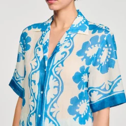 Mulheres Sandro Paris Camisa Estampada