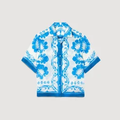 Mulheres Sandro Paris Camisa Estampada