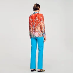Mulheres Sandro Paris Camisa Estampada