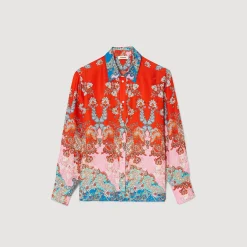 Mulheres Sandro Paris Camisa Estampada