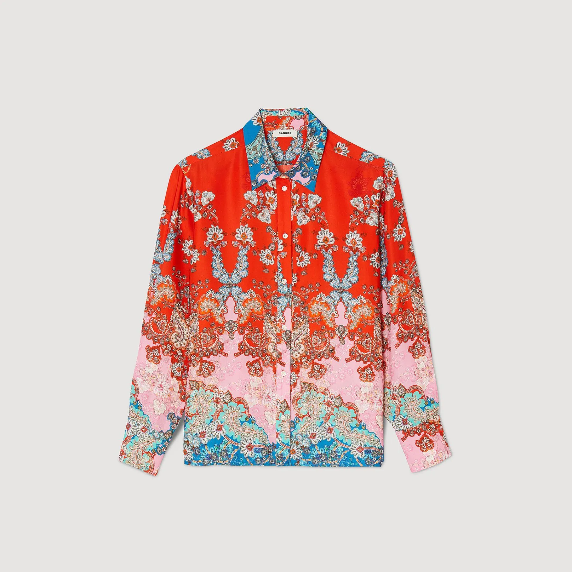 Mulheres Sandro Paris Camisa Estampada