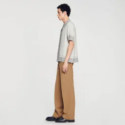 Homem Sandro Paris Camisa Estampada Manga Curta