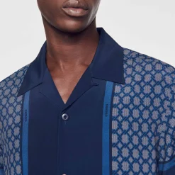 Homem Sandro Paris Camisa Estampada Manga Curta