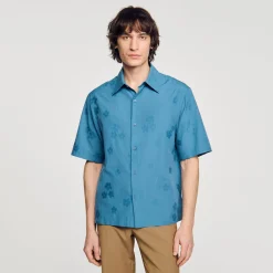 Homem Sandro Paris Camisa Grande Em Jacquard