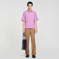 Homem Sandro Paris Camisa Grande Em Jacquard